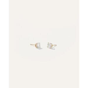 Quince 14K Gold Lab Grown Diamond Solitaire Studs - One Size - Yellow Gold